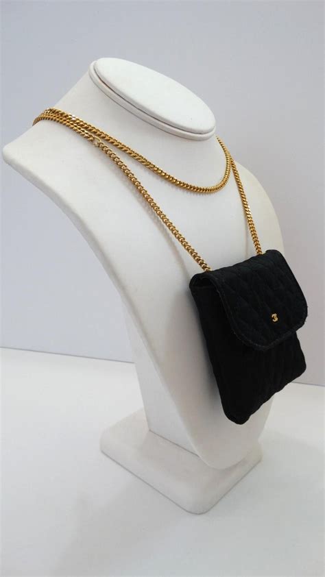 chanel mini purse black|chanel mini purse necklace.